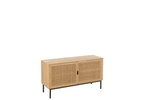 J-LINE KAST SQUARE MDF/METAAL NATUUR/ZWART LARGE