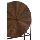 J-LINE BARKAST SHANIL GERECYCLEERD HOUT/MDF BRUIN/ZWART