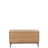 J-LINE KAST SQUARE MDF/METAAL NATUUR/ZWART LARGE