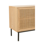 J-LINE KAST SQUARE MDF/METAAL NATUUR/ZWART LARGE