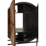 J-LINE BARKAST SHANIL GERECYCLEERD HOUT/MDF BRUIN/ZWART