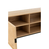 J-LINE KAST SQUARE MDF/METAAL NATUUR/ZWART LARGE