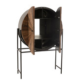 J-LINE BARKAST SHANIL GERECYCLEERD HOUT/MDF BRUIN/ZWART