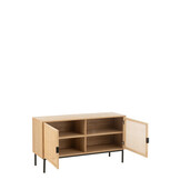 J-LINE KAST SQUARE MDF/METAAL NATUUR/ZWART LARGE