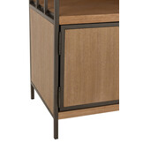 J-LINE KAST MET VERSCHILLENDE COMPARTIMENTEN HOUT/METAAL NATURAL