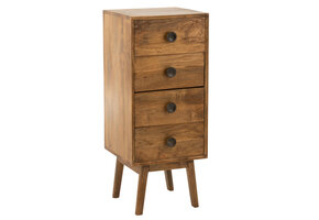 J-LINE KAST LORA 4 LADEN MANGOHOUT BRUIN