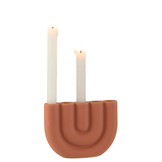 J-LINE KANDELAAR ARC 5 KAARSEN KERAMIEK ORANJE