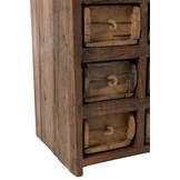 J-LINE KAST 12 LADEN ROUGH GERECYCLEERD HOUT BRUIN