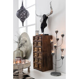 J-LINE KAST 12 LADEN ROUGH GERECYCLEERD HOUT BRUIN