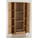 J-LINE WANDREK ROUNDED MDF/GRENENHOUT NATUUR