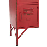 J-LINE CUPBOARD 9 DRAWER METAL RED