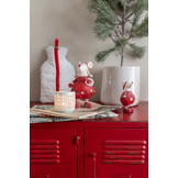 J-LINE CUPBOARD 9 DRAWER METAL RED