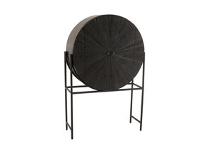 J-LINE BARKAST SHANIL GERECYCLEERD HOUT/MDF ZWART