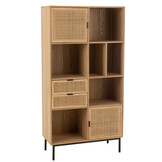 J-LINE KAST COMPARTMENTS MDF/METAAL NATUUR/ZWART