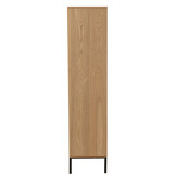 J-LINE KAST COMPARTMENTS MDF/METAAL NATUUR/ZWART