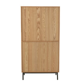 J-LINE KAST COMPARTMENTS MDF/METAAL NATUUR/ZWART