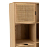 J-LINE KAST COMPARTMENTS MDF/METAAL NATUUR/ZWART