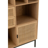 J-LINE KAST COMPARTMENTS MDF/METAAL NATUUR/ZWART