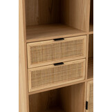 J-LINE KAST COMPARTMENTS MDF/METAAL NATUUR/ZWART