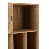 J-LINE KAST COMPARTMENTS MDF/METAAL NATUUR/ZWART