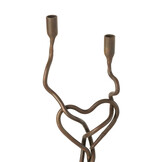 J-LINE KANDELAAR HOUDERIN IJZER ZWART/GOUD