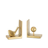 J-LINE SET OF TWEE BOOKEND WAVE – ALUMINIUM GOUD