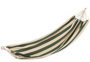 J-LINE HANGMAT GROTE STREPEN – KATOEN/POLYESTER DONKERGROEN/ECRU