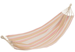 J-LINE HANGMAT STREPEN – KATOEN/POLYESTER WIT/BEIGE/ROZE