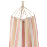 J-LINE HANGMAT STREPEN – KATOEN/POLYESTER WIT/BEIGE/ROZE