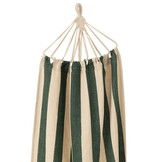 J-LINE HANGMAT GROTE STREPEN – KATOEN/POLYESTER DONKERGROEN/ECRU