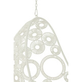 J-LINE HANGSTOEL + KUSSENS BULA METAAL/RIET WIT