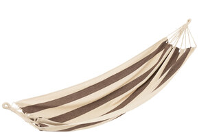 J-LINE HANGMAT GROTE STREPEN – KATOEN/POLYESTER DONKERBRUIN/ECRU