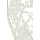 J-LINE HANGSTOEL + KUSSENS BULA METAAL/RIET WIT