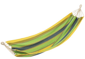 J-LINE HANGMAT STREPEN – KATOEN/POLYESTER GROEN/GEEL/BLAUW