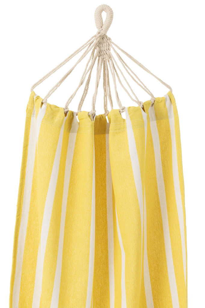 J-LINE HANGMAT STREPEN – KATOEN/POLYESTER FELGEEL/WIT