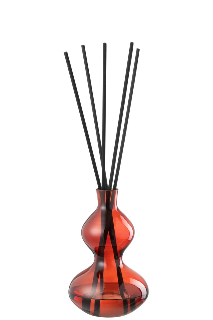 J-LINE GEURIGE OLIE OLIVE & FRANKINCENSE GLAS ROOD KLEIN