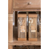 J-LINE GEURIGE OLIE + BLOEMENTAKKEN NATURAL SET VAN 2