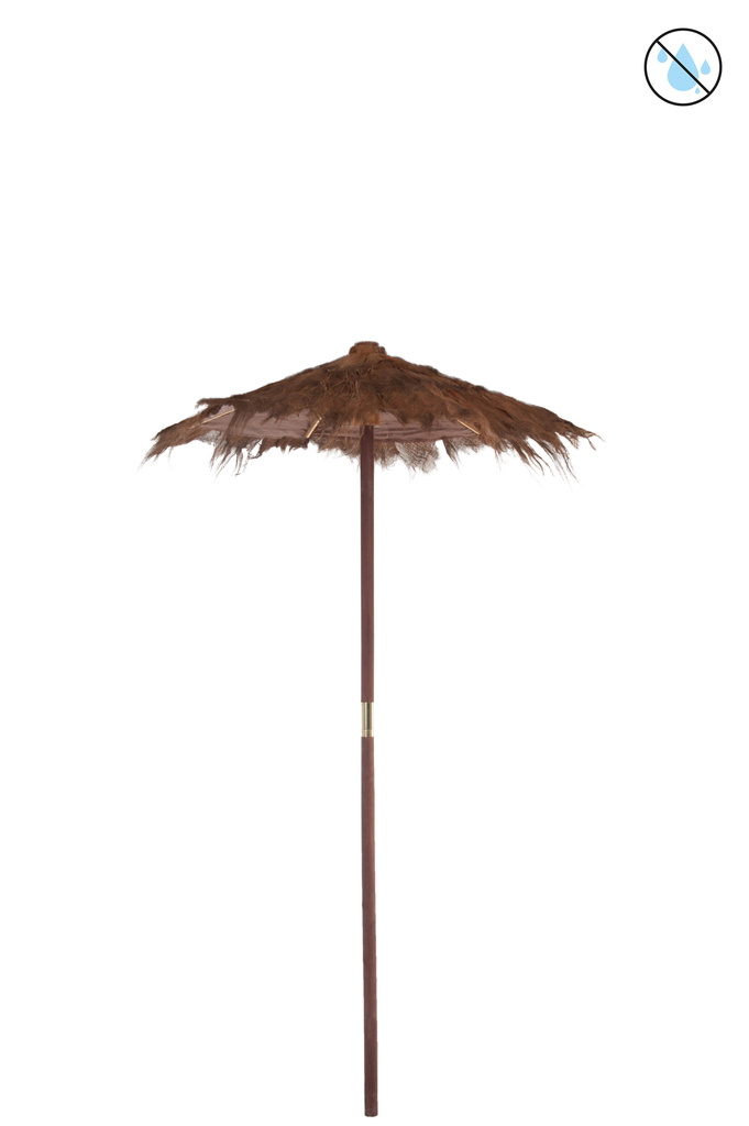 J-LINE PARASOL COCOLEAF BRUIN KLEIN