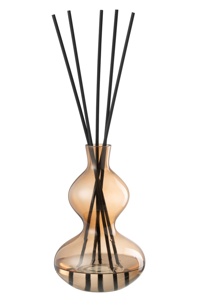 J-LINE GEUROLIE NORDIC VETIVER – GLAS AMBER LARGE