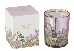 J-Line Scented Candle Walk In The Woods Wax Pink Large - 70 Hours