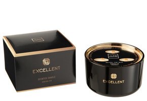 J-Line Scented Candle Excellent Siberia Fir Black Large - 40H