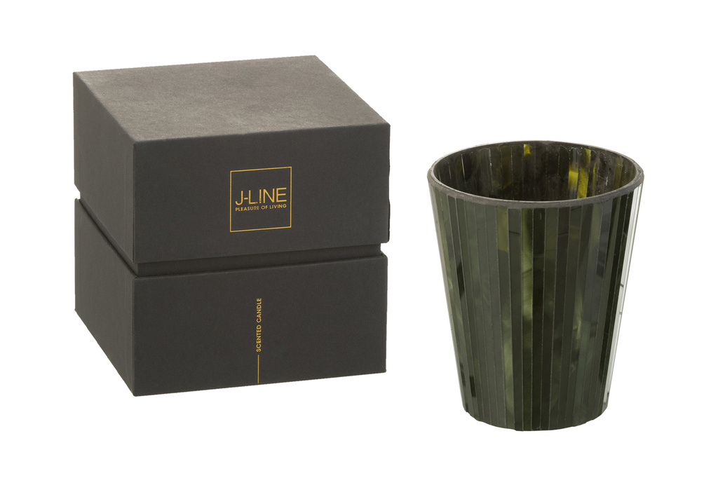 J-Line Scented Candle Noa Herbal Serenity Green Large - 60H