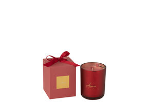 J-Line Scented Candle Amour Red Large - 65 Hours