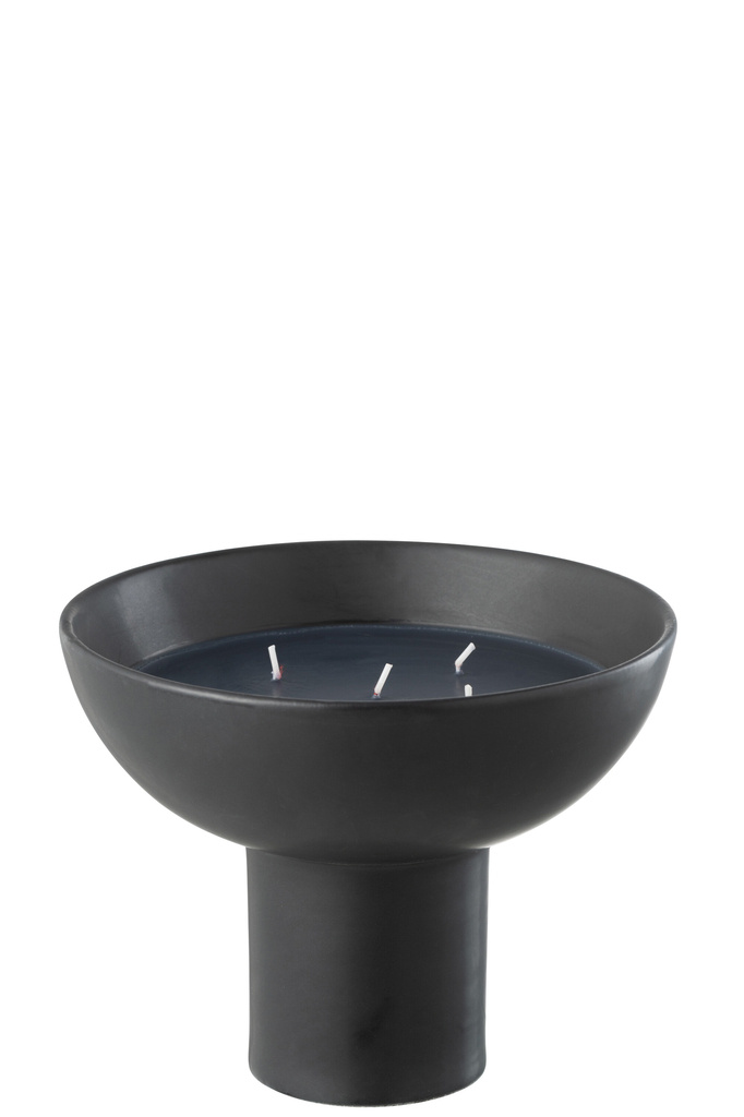 J-Line Scented Candle Ceramic Cup Black Large-12H