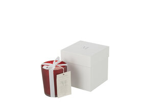 J-LINE GEURKAARS DELUXE GLASS ROOD KLEIN