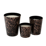 J-Line Scented Candle Noa Sandalwood Black/Gold Large