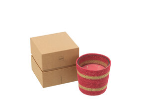 J-LINE GEURKAARS MAND WAX FUCHSIA SMALL – 45 UUR BRANDTIJD