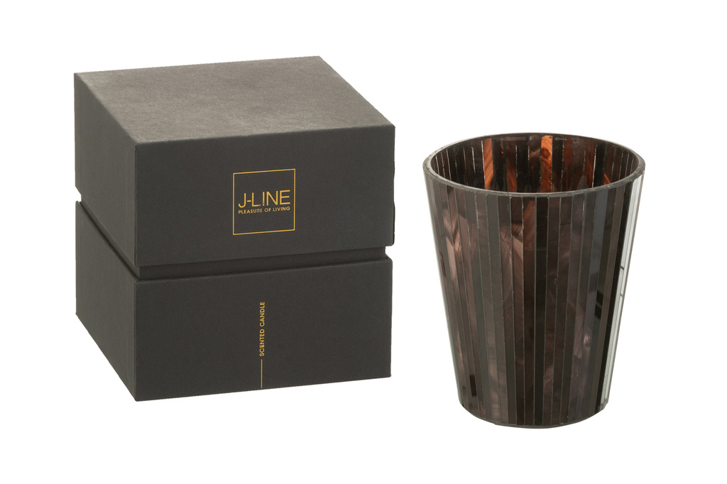 J-LINE SCENTED CANDLE NOA WOODY AURORA BRUIN LARGE - 60H