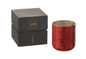 J-LINE SCENTED CANDLE LUXURIA RED LARGE - 80 HOURS
