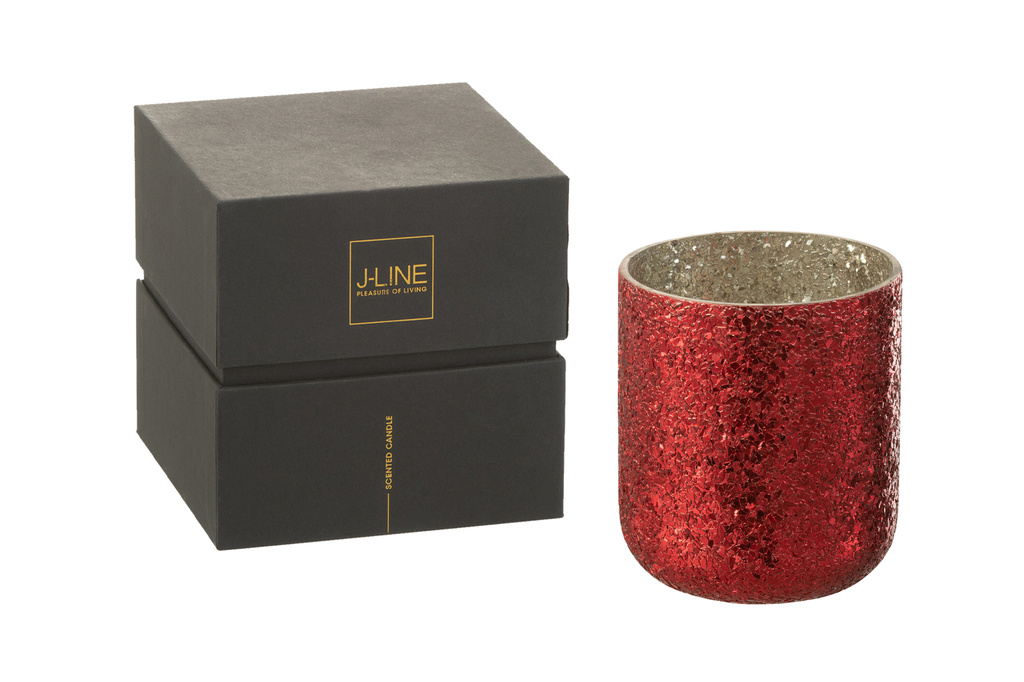 J-LINE SCENTED CANDLE LUXURIA RED LARGE - 80 HOURS
